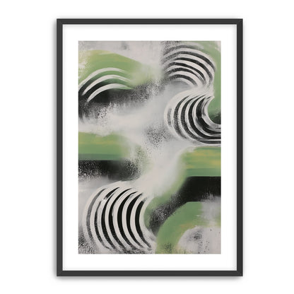 Curved bands in drifting haze