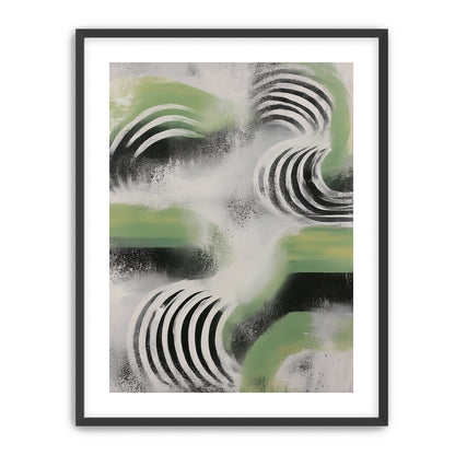 Curved bands in drifting haze