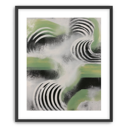 Curved bands in drifting haze