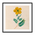 Yellow flower on pale paper