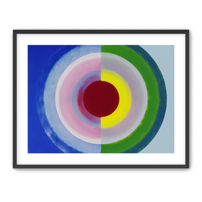 Blue and green split circle