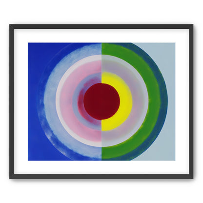 Blue and green split circle