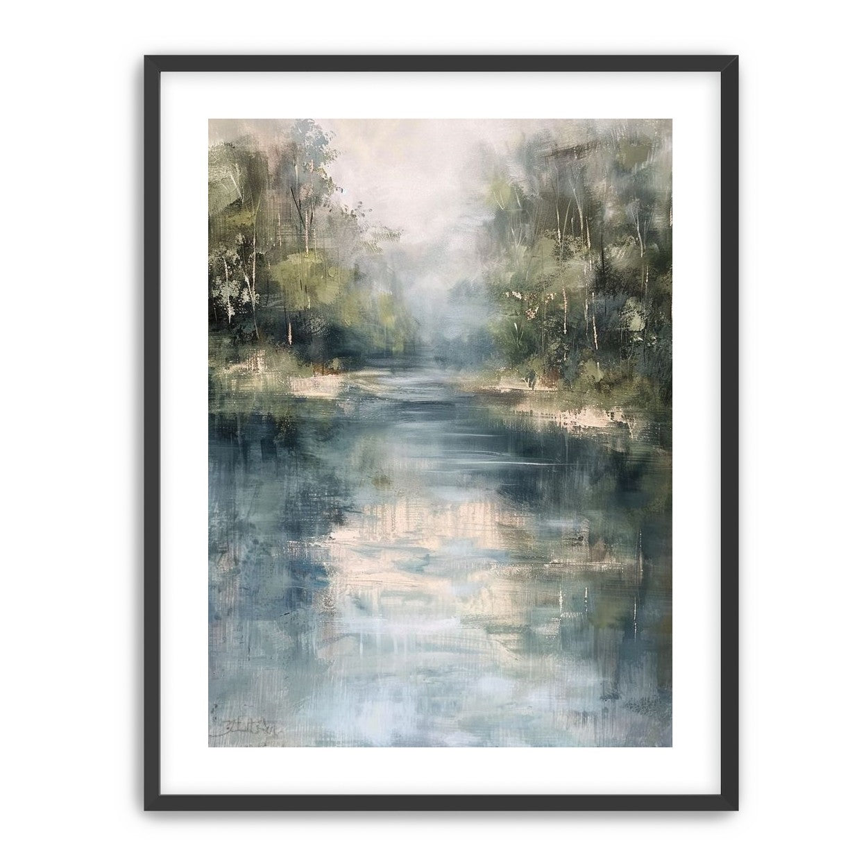 Pale sky in blue water