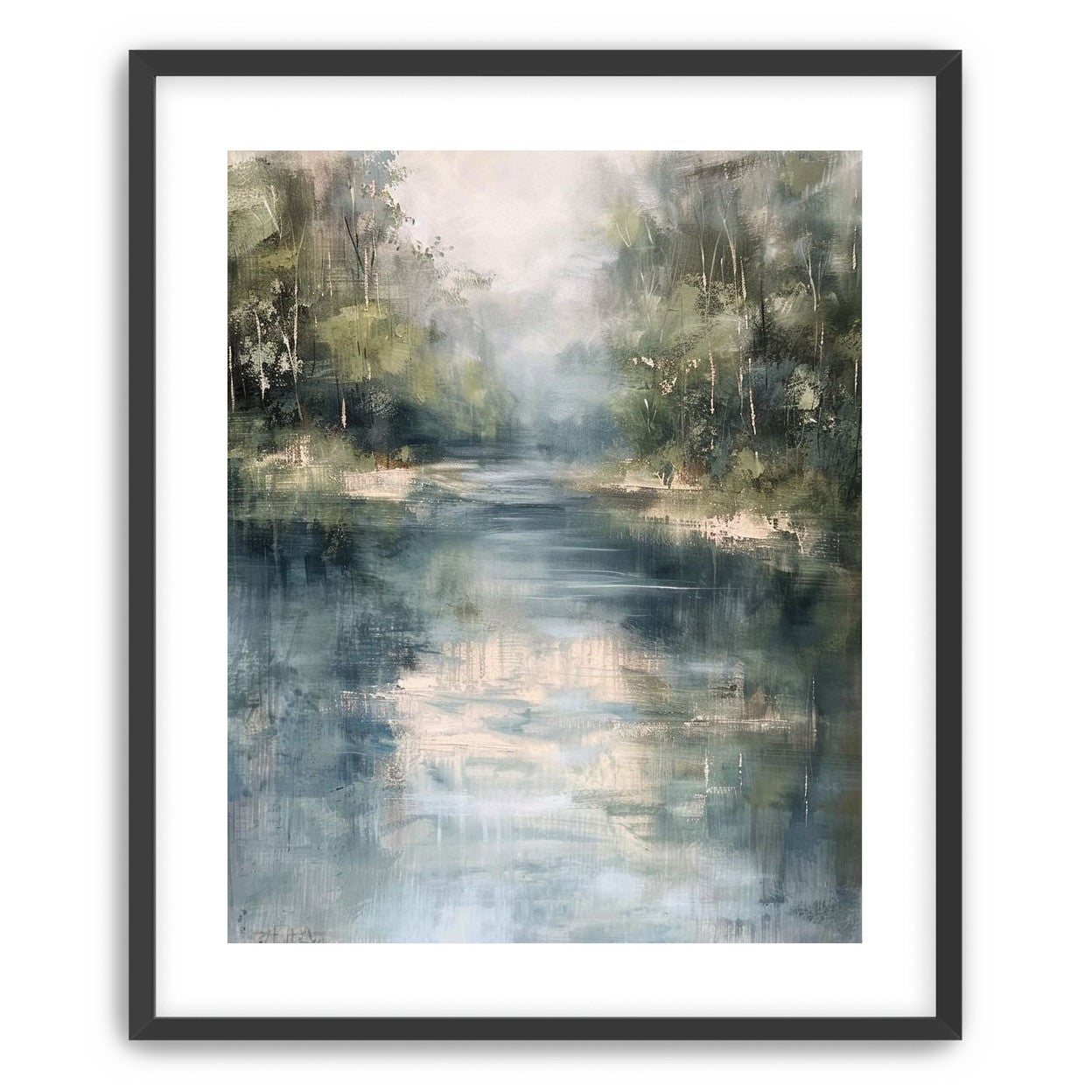 Pale sky in blue water
