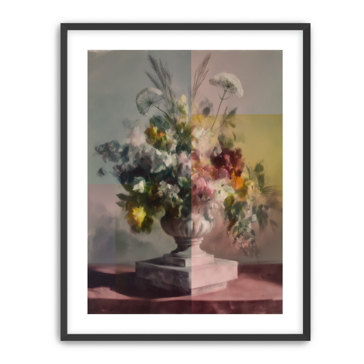 Bouquet in divided light