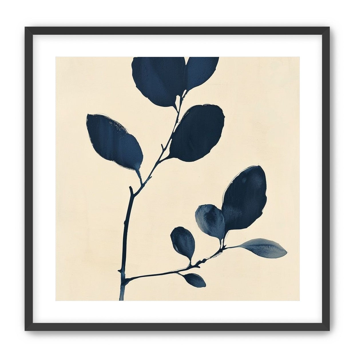 Ink leaves on bare stem
