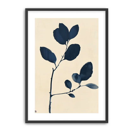 Ink leaves on bare stem