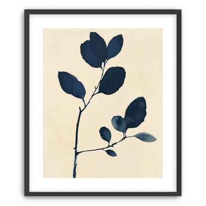 Ink leaves on bare stem