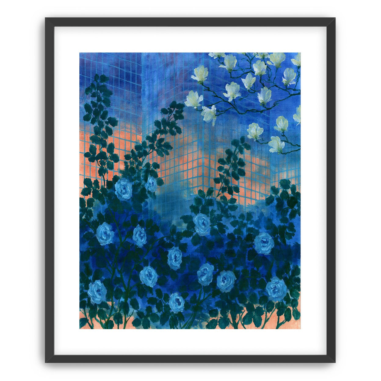 Roses climbing the grid