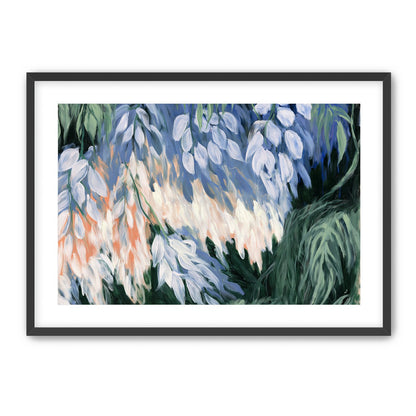 White blossoms in blue shade