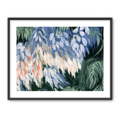 White blossoms in blue shade