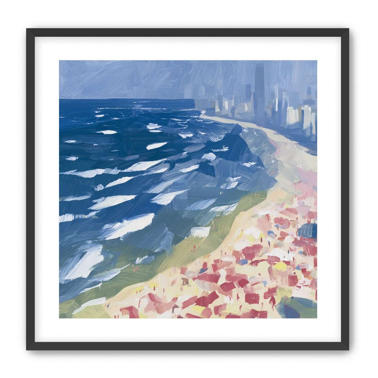 City towers above the surf
