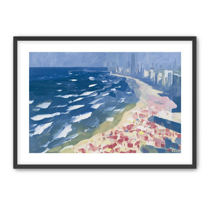 City towers above the surf