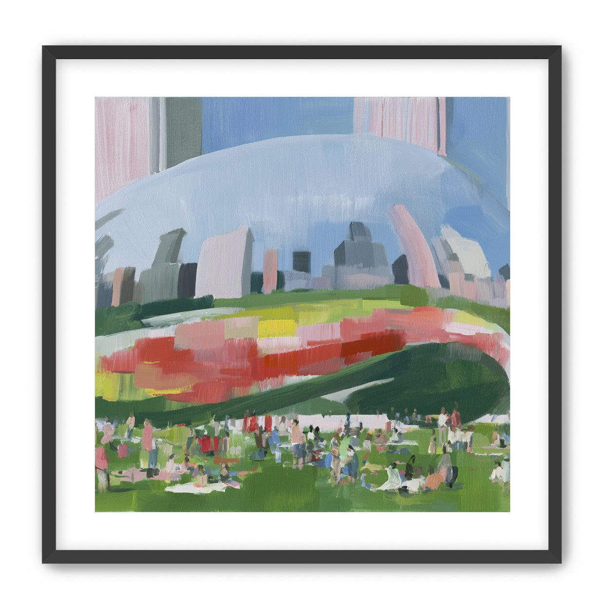 Picnic under the mirrored dome
