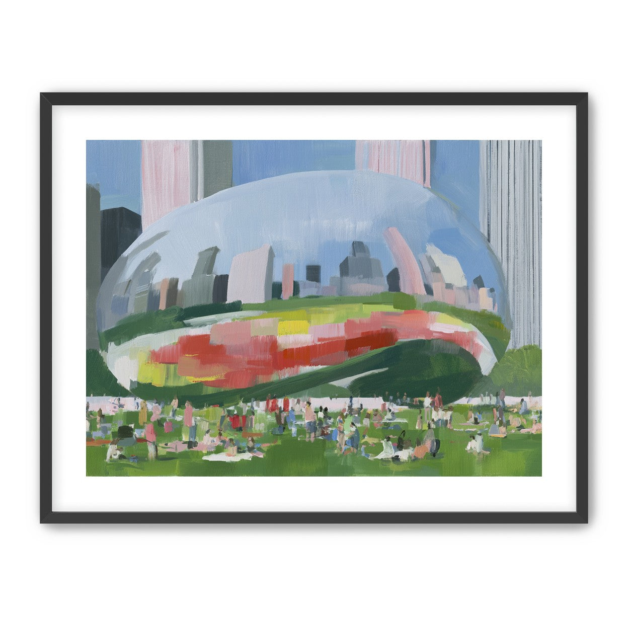 Picnic under the mirrored dome