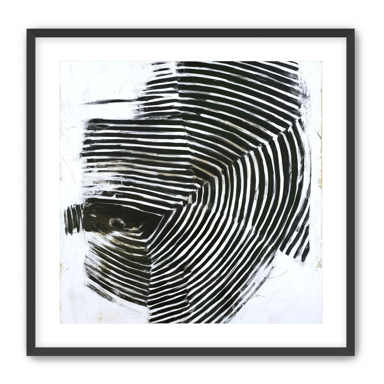 Black bands in white scrape