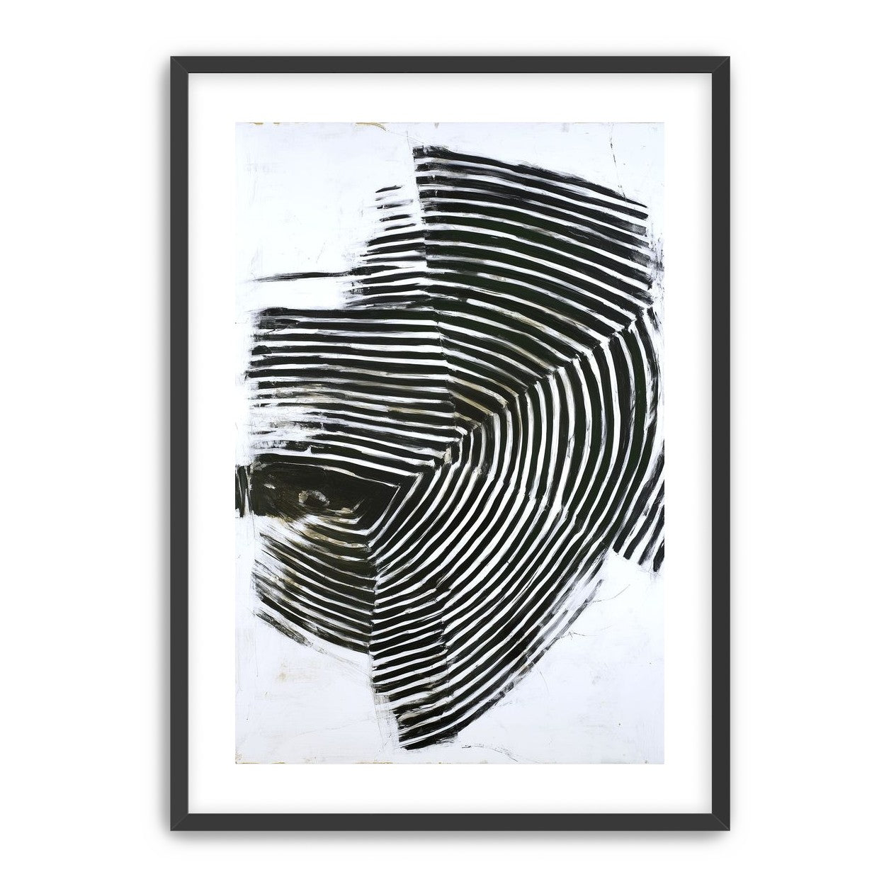 Black bands in white scrape