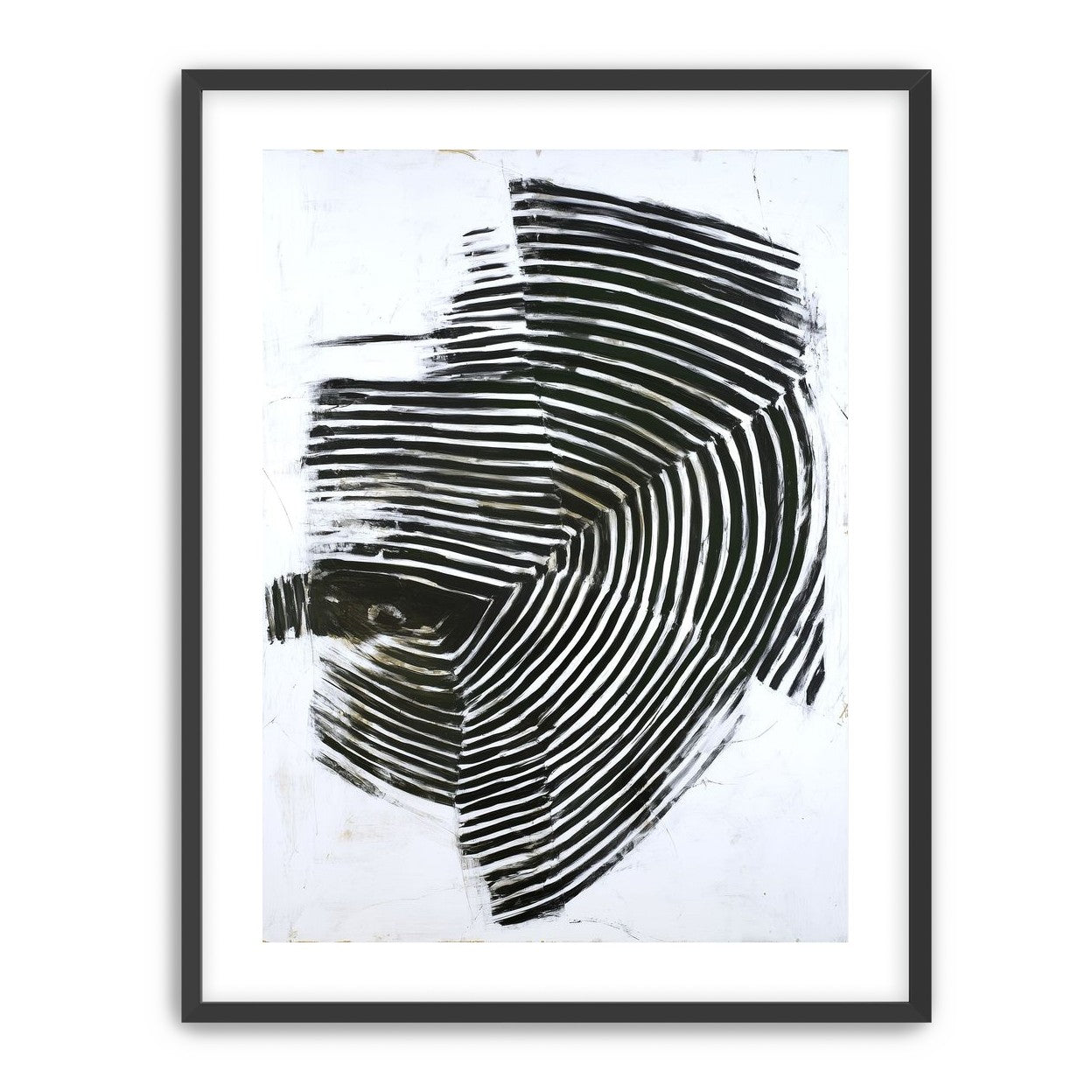Black bands in white scrape