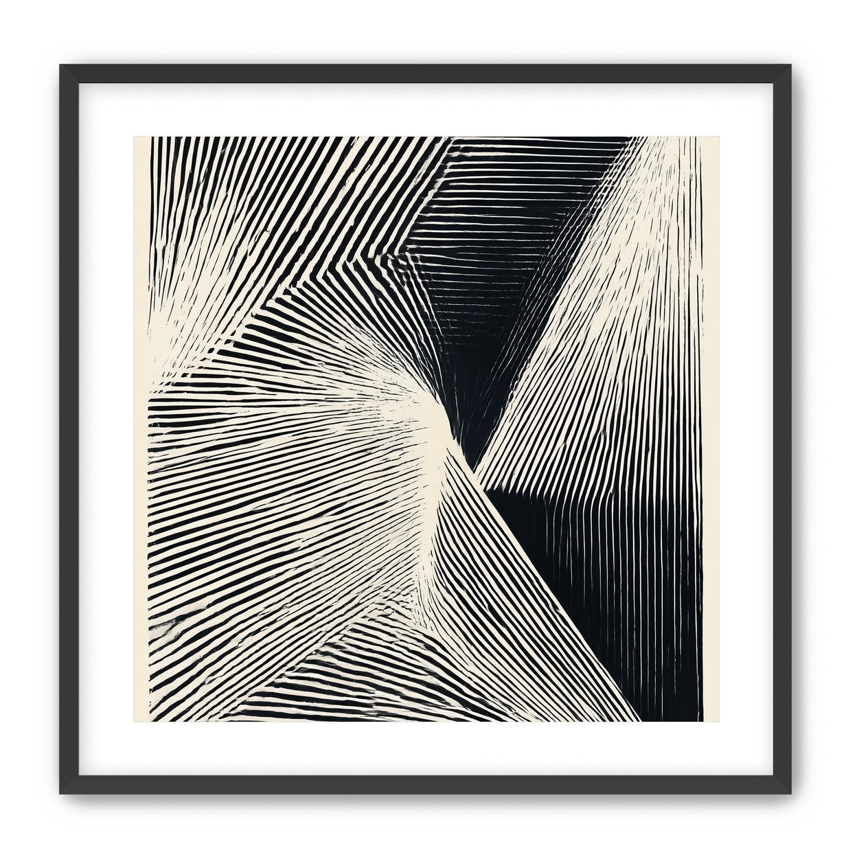 Where the lines break inward