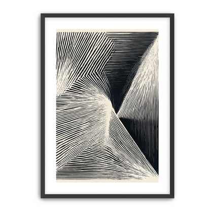 Where the lines break inward