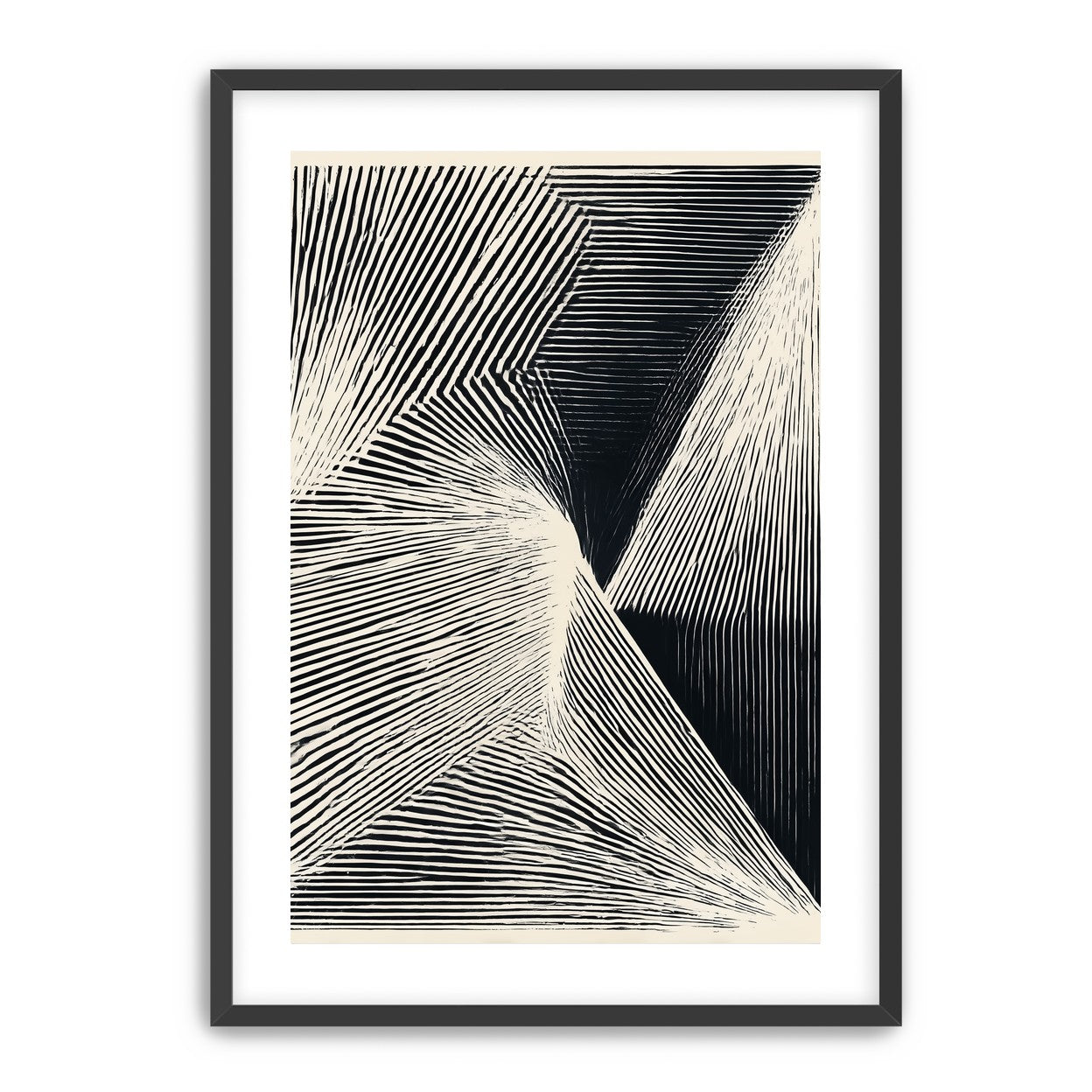 Where the lines break inward
