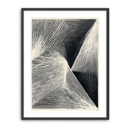 Where the lines break inward
