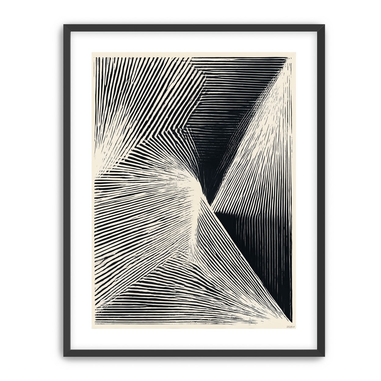 Where the lines break inward