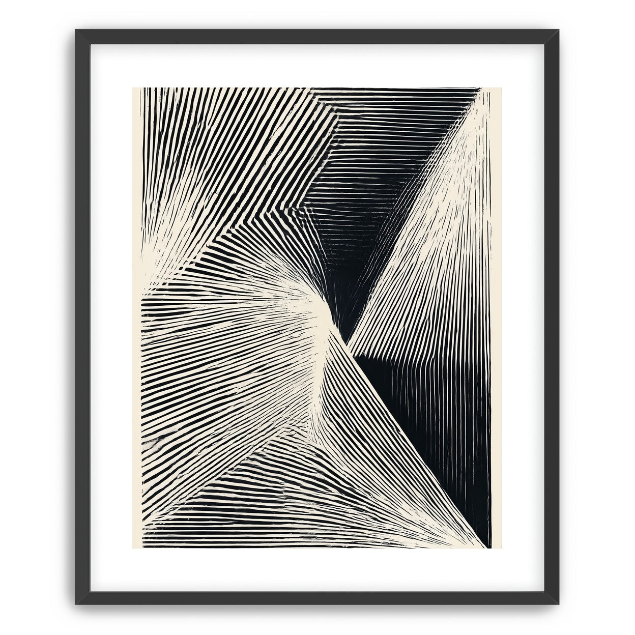 Where the lines break inward