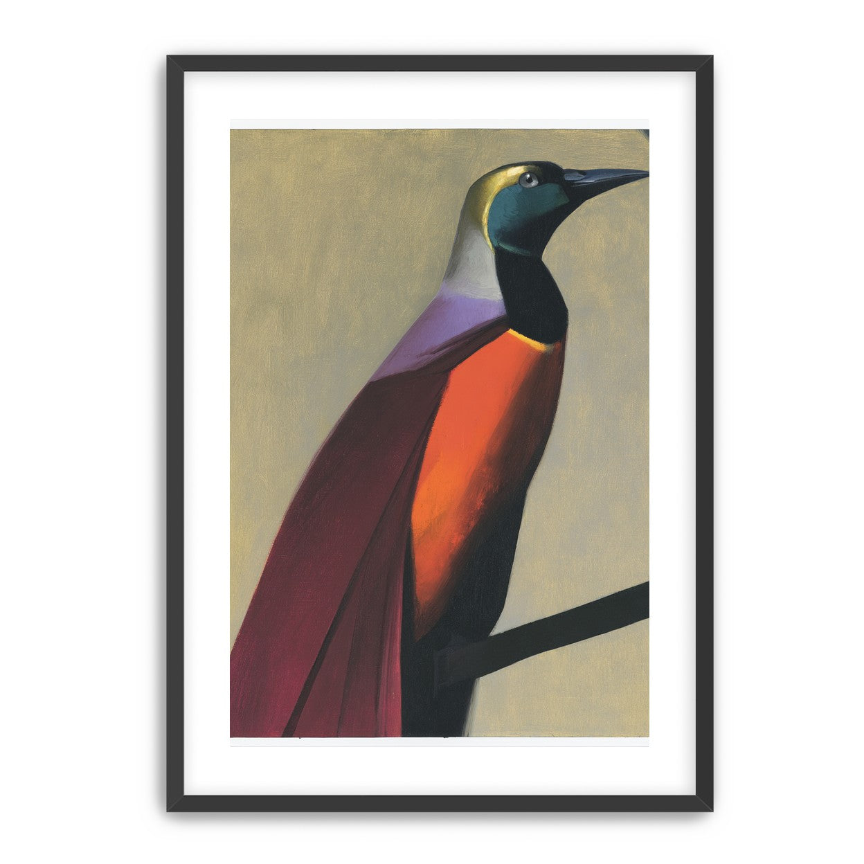 Bright bird on a branch