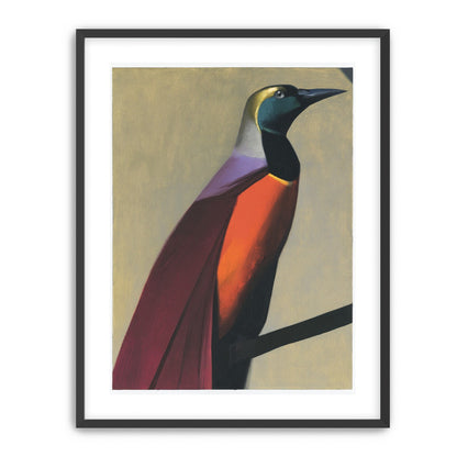 Bright bird on a branch