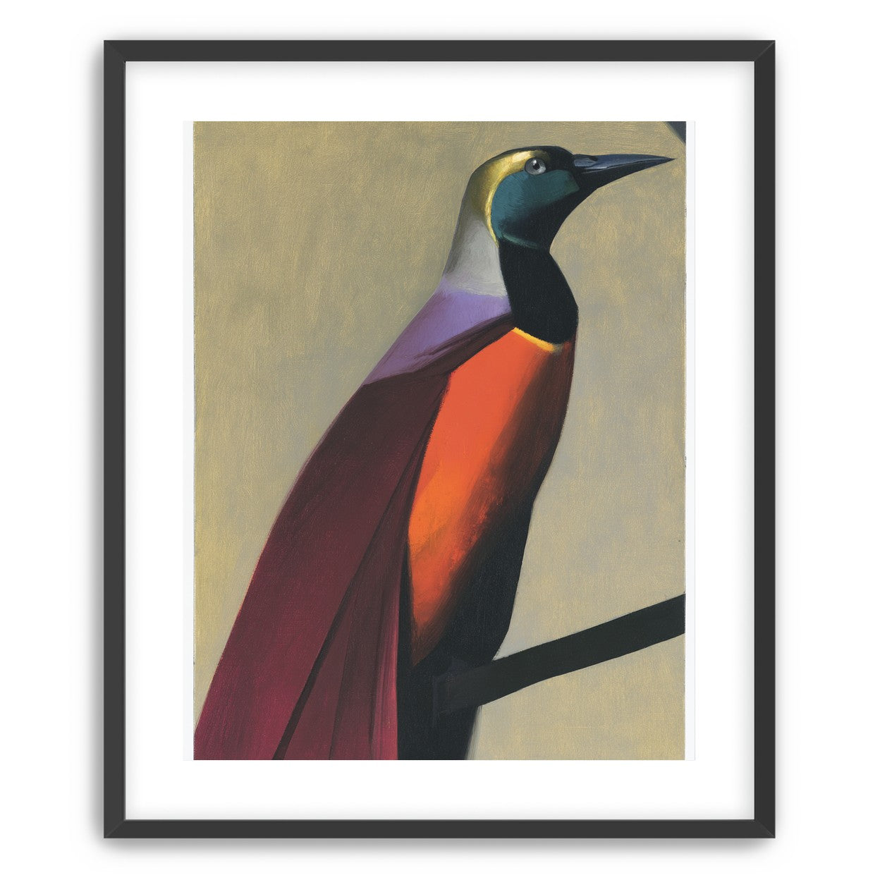 Bright bird on a branch