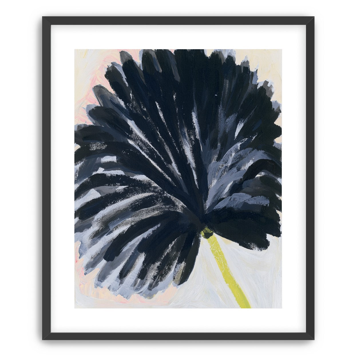 Black petals in pale light