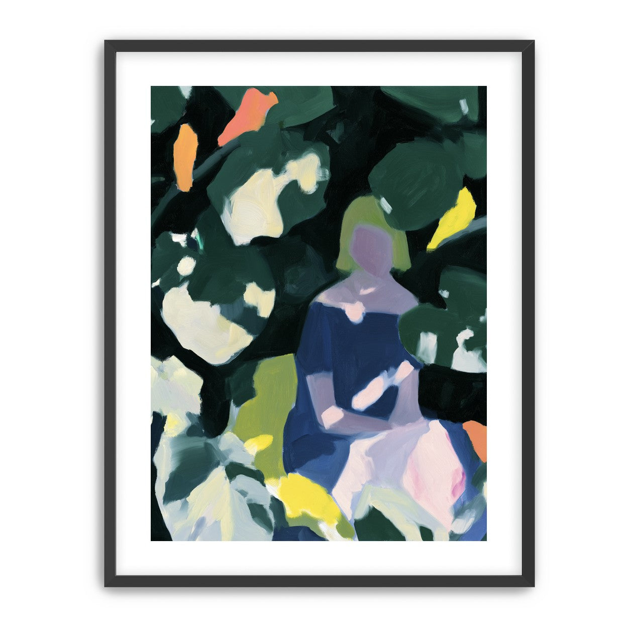 Figure in garden shadows
