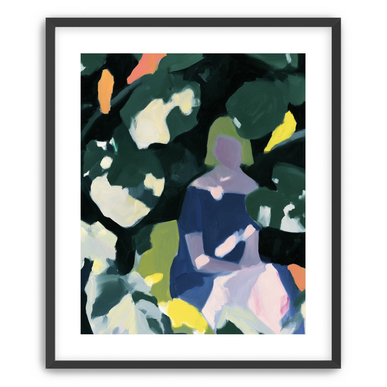 Figure in garden shadows