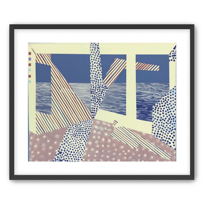 Stripes cut through dots