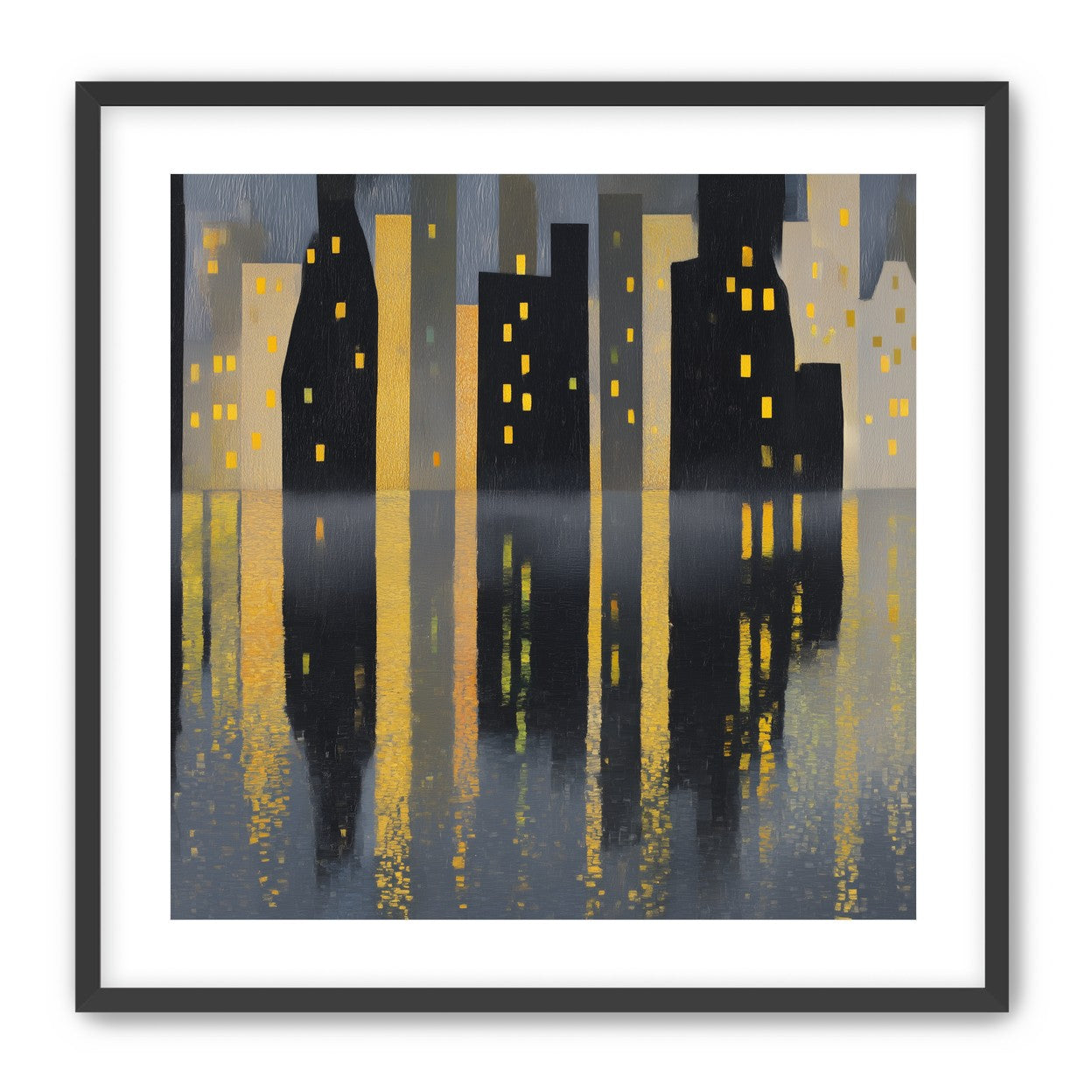 Windows above their reflections