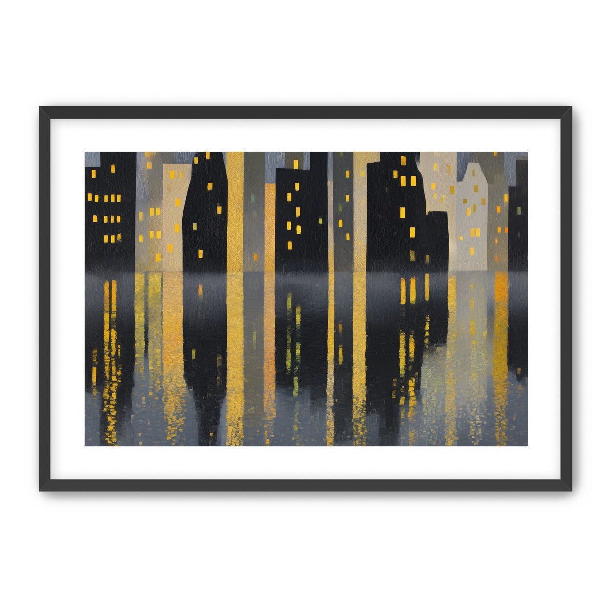 Windows above their reflections