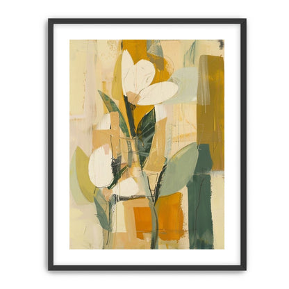 White forms within ochre blocks