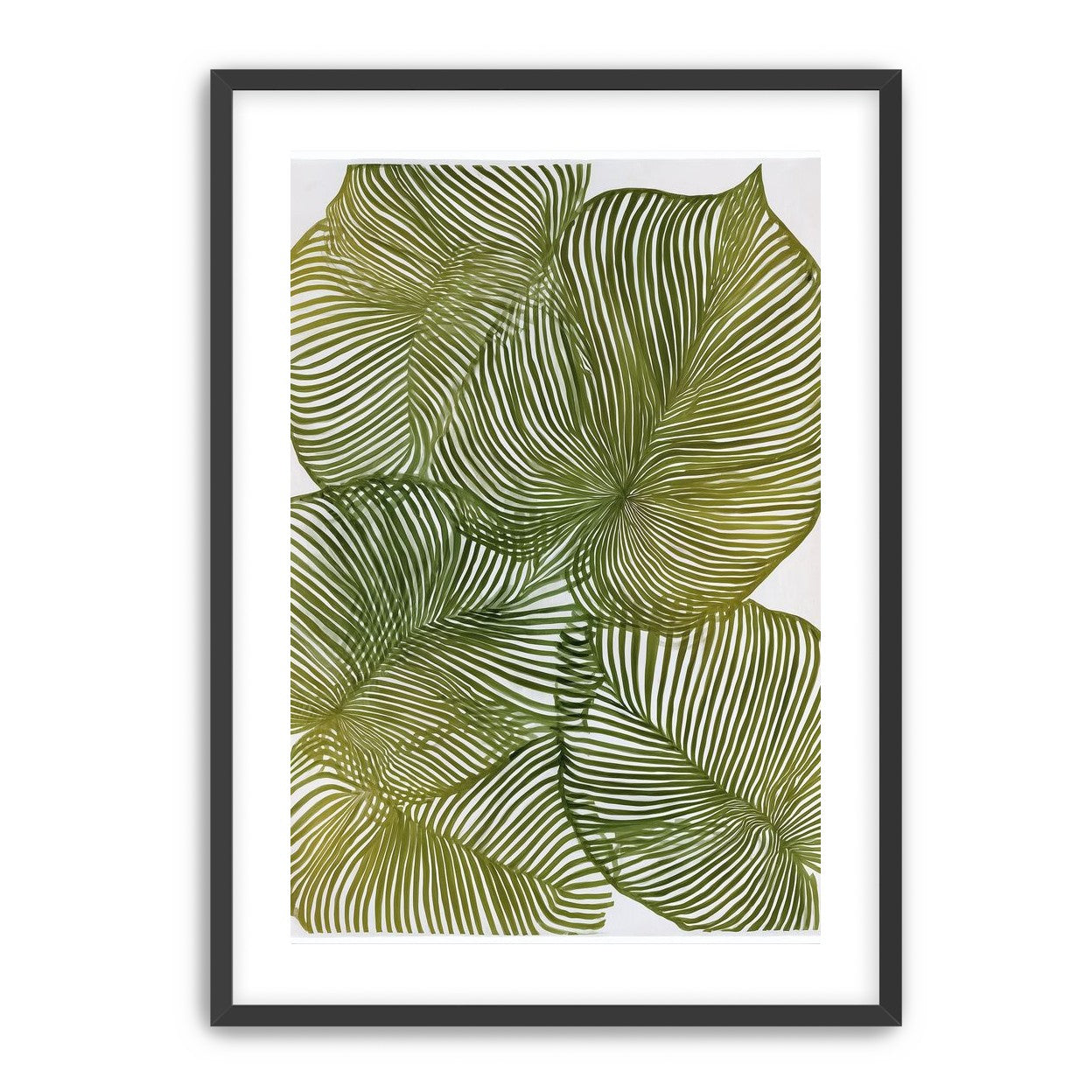 Palm leaves pressed together