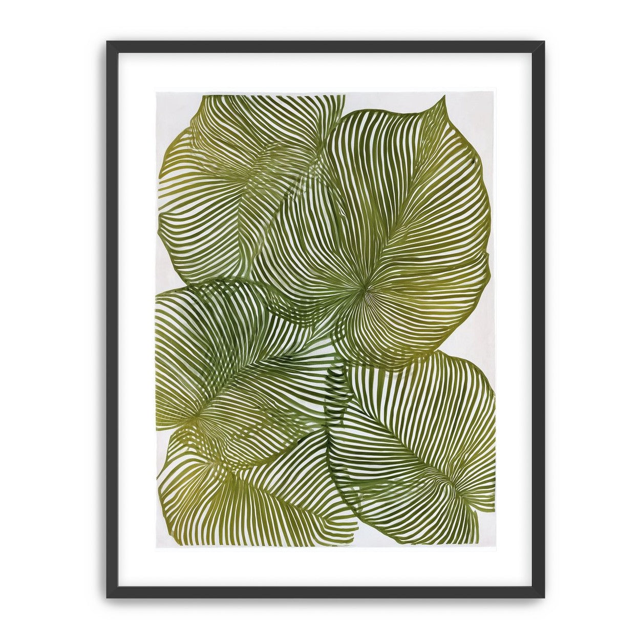 Palm leaves pressed together