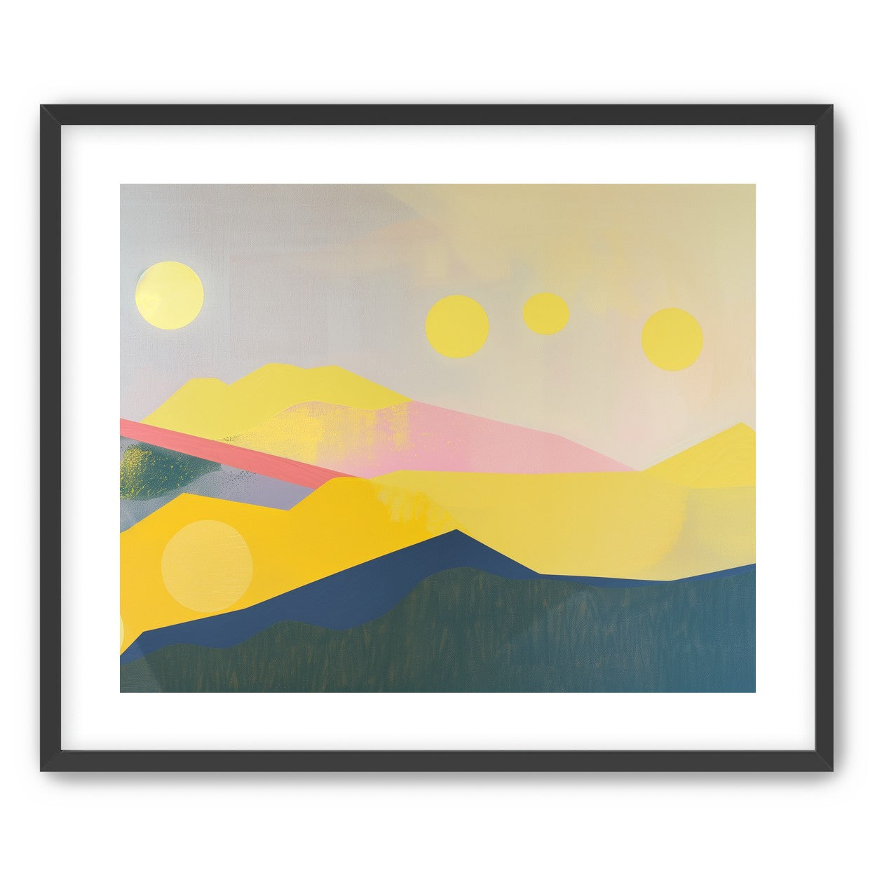 Many suns above the hills