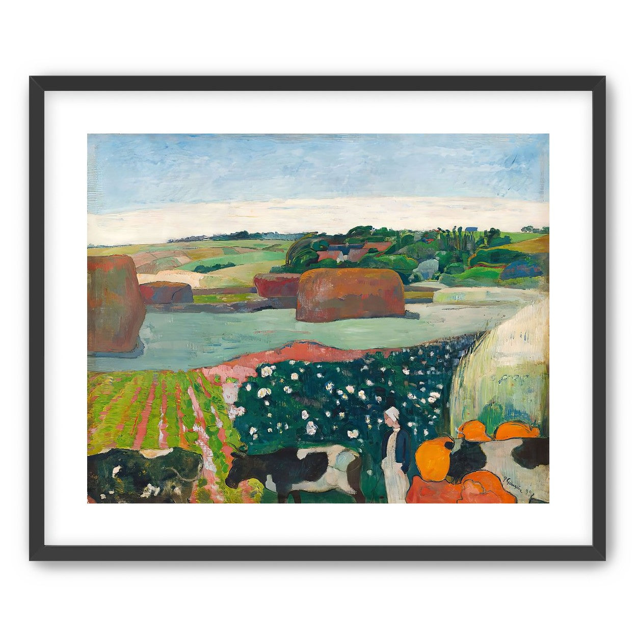 Haystacks in Brittany by Gauguin