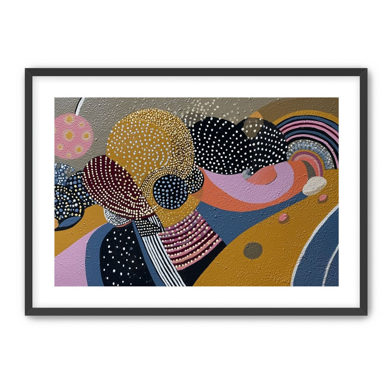 Overlapping Dotted Shapes