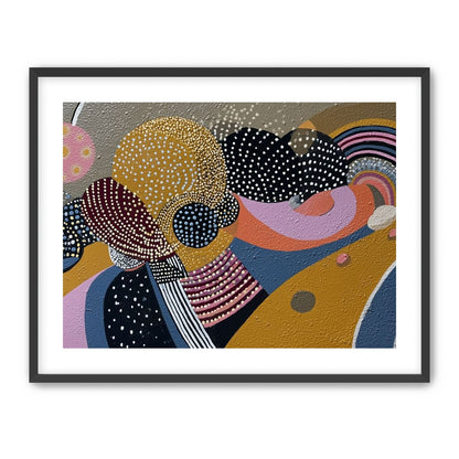 Overlapping Dotted Shapes