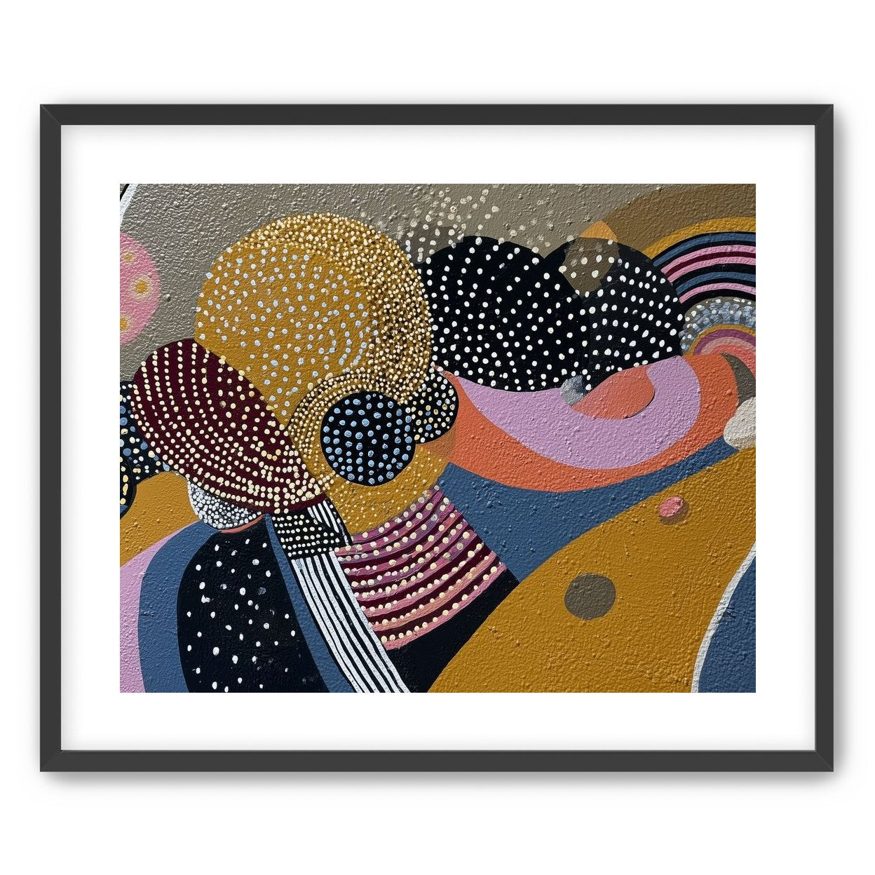 Overlapping Dotted Shapes