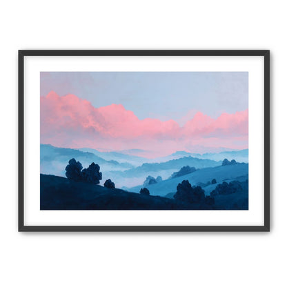 Pink Cloud Band Over Blue Ridges