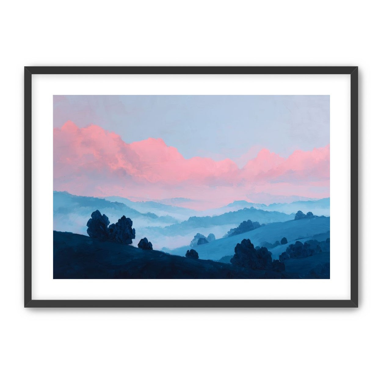 Pink Cloud Band Over Blue Ridges