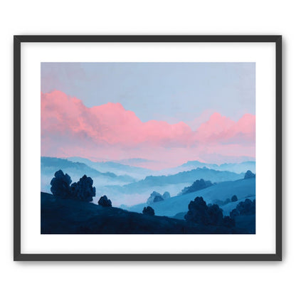 Pink Cloud Band Over Blue Ridges