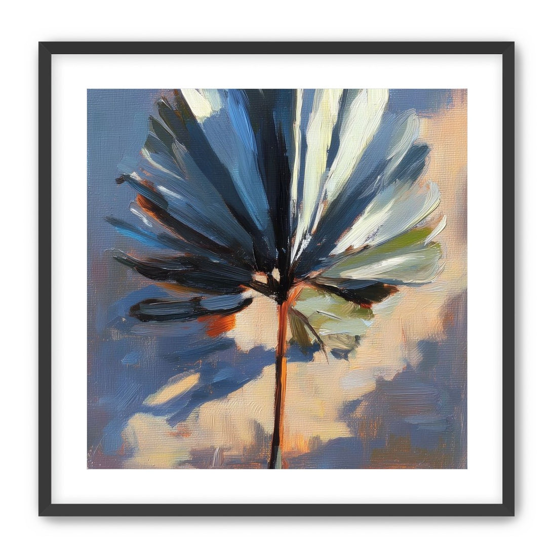 Veined Leaf in Thick Paint