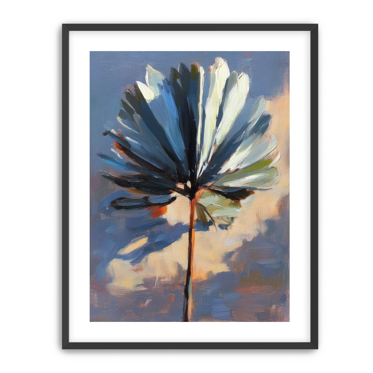 Veined Leaf in Thick Paint